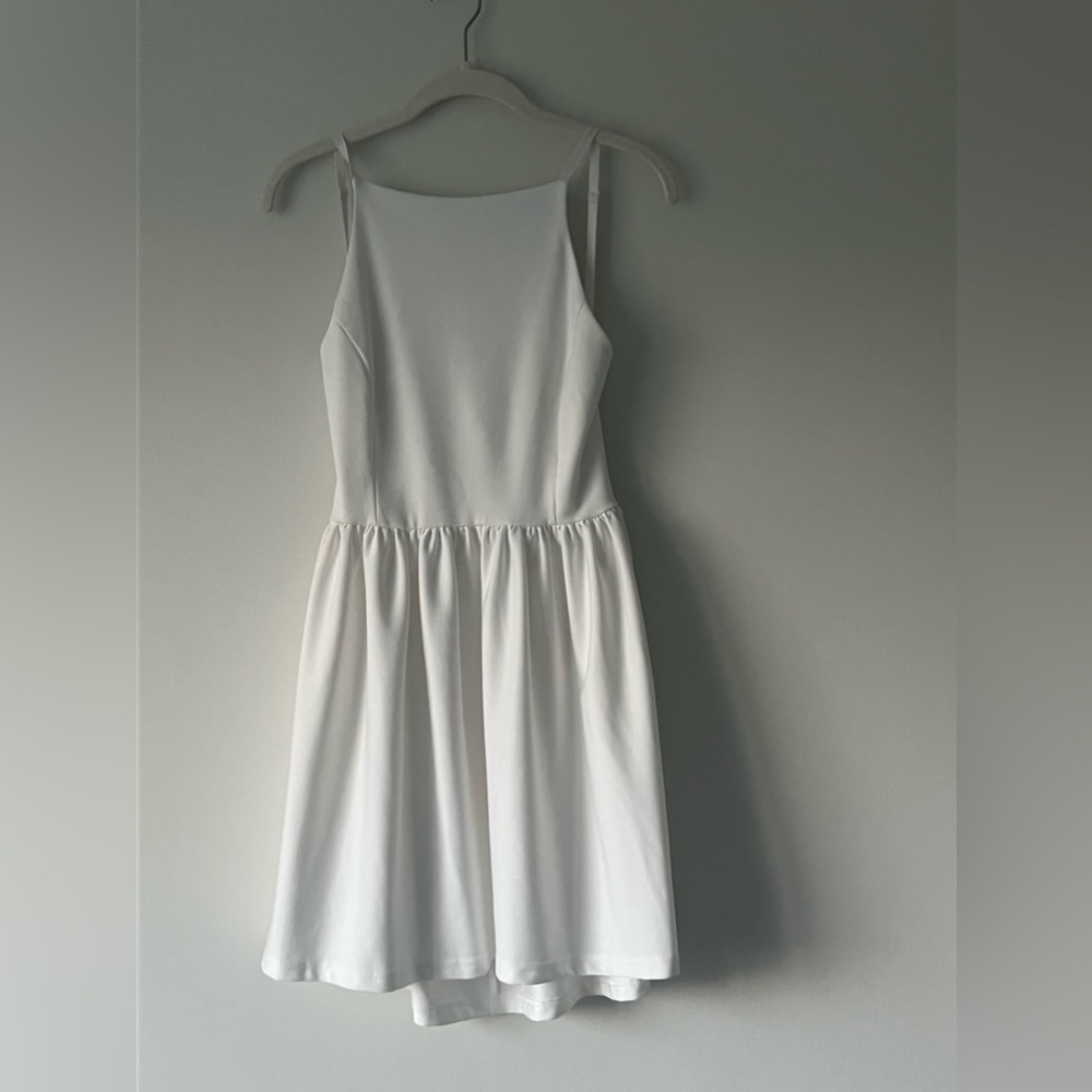 Homecoming White Dress- high low back